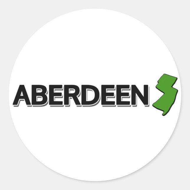Aberdeen, New Jersey Classic Round Sticker (Front)
