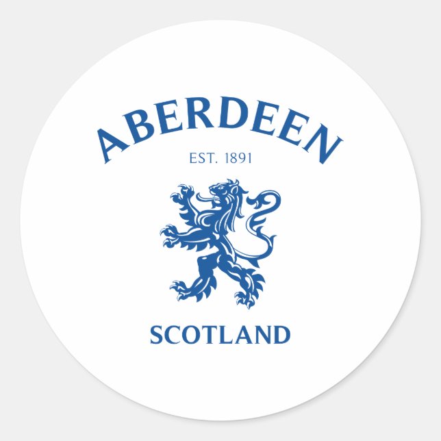 Aberdeen Scotland Classic Round Sticker (Front)