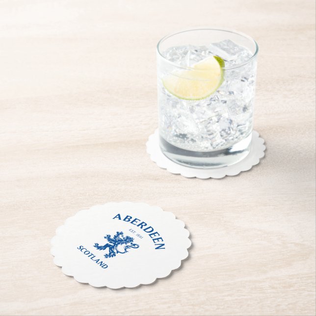 Aberdeen Scotland Paper Coaster (Insitu)