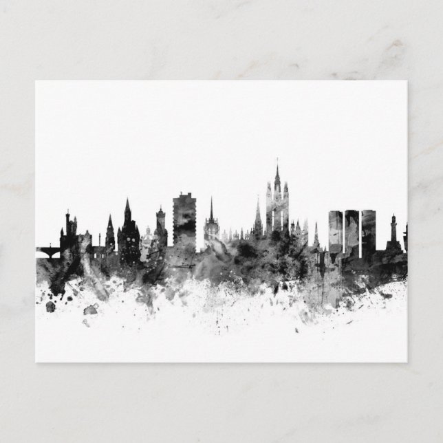 Aberdeen Scotland Skyline Postcard (Front)