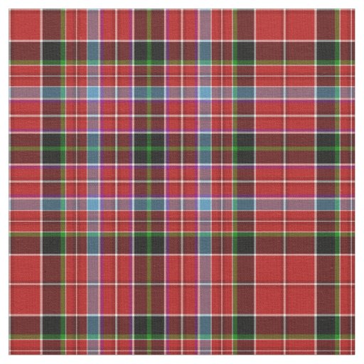 Red Original Scottish Tartan Fabric, Tartan Fabric by the Yard