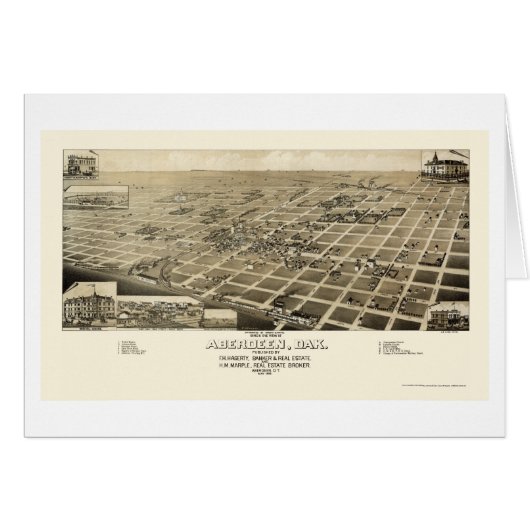 Aberdeen, SD Panoramic Map - 1883 Cards (Front Horizontal)