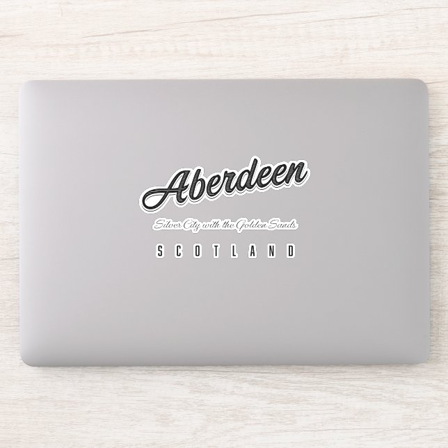 Aberdeen "Silver City with the Golden Sands" Sticker (Computer)