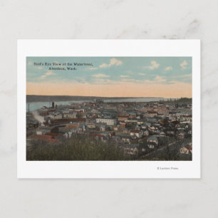 Aberdeen, WA - Bird's Eye View of Waterfront Postcard