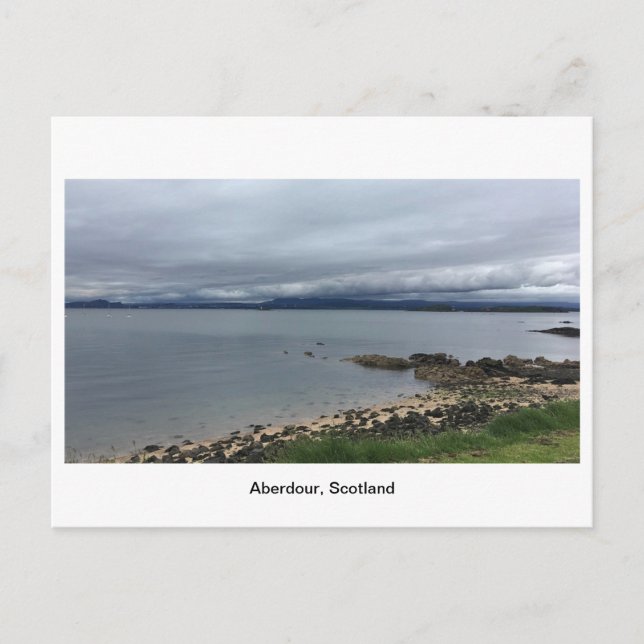 Aberdour, Scotland - Cloudy Beach Postcard (Front)