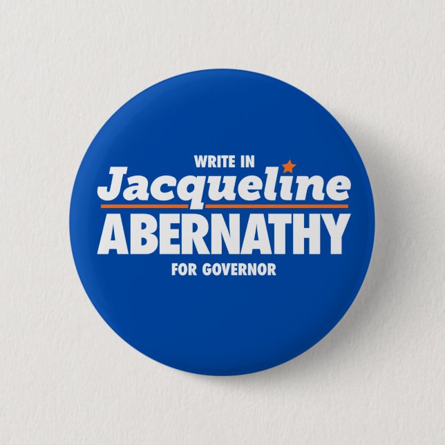 Abernathy for Texas Button, Blue Button (Front)