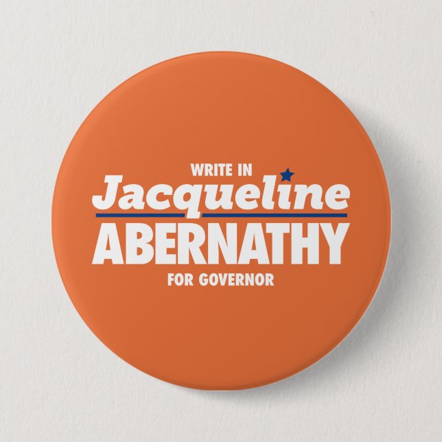 Abernathy for Texas Button, Orange Button (Front)