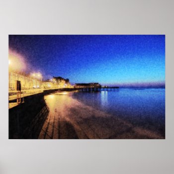 Aberystwyth At Night Poster by Welshpixels at Zazzle