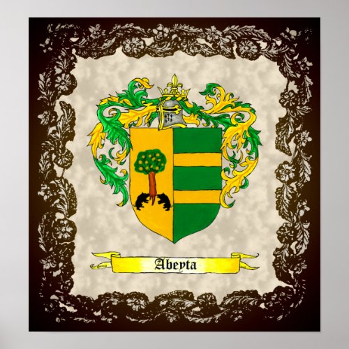 Abeyta Shield  Coat of Arms Poster