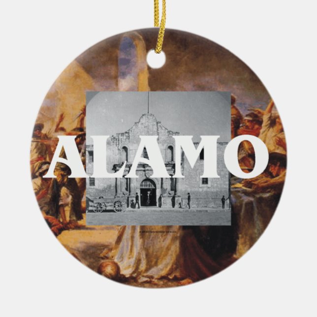ABH Alamo Ceramic Ornament (Front)