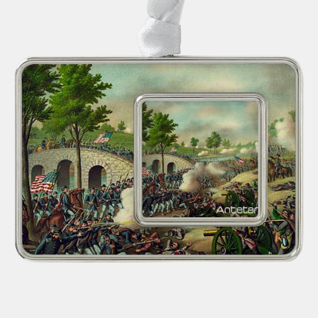 ABH Antietam Silver Plated Framed Ornament (Front)