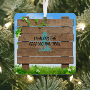 ABH Appalachian Trail Hiker Metal Ornament