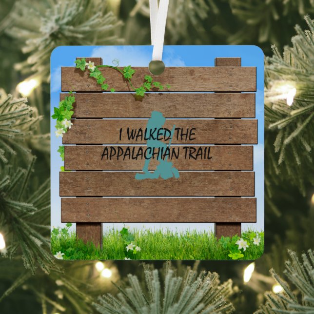 ABH Appalachian Trail Hiker Metal Ornament (Insitu)