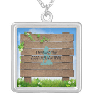 ABH Appalachian Trail Hiker Silver Plated Necklace