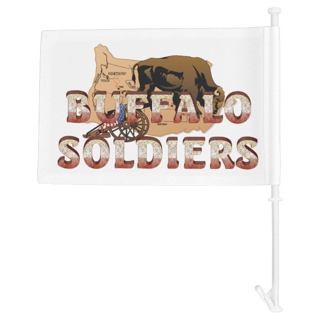 ABH Buffalo Soldiers Car Flag (Back)