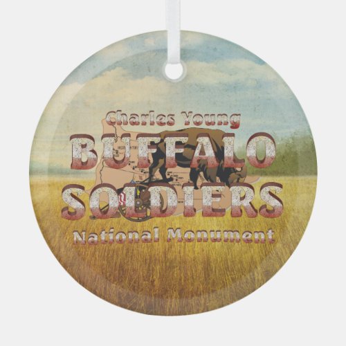 ABH Buffalo Soldiers Glass Ornament
