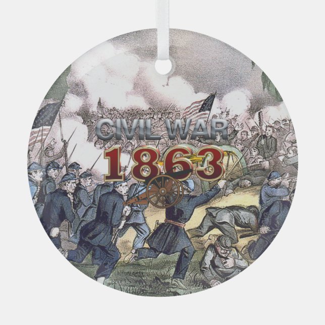 ABH Civil War 1863 Glass Ornament (Front)