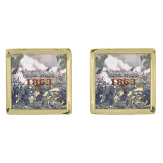 ABH Civil War 1863 Gold Cufflinks