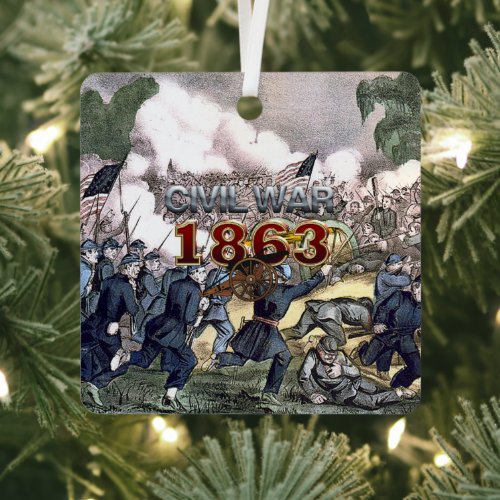 ABH Civil War 1863 Metal Ornament