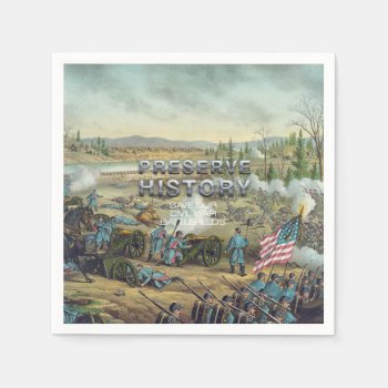 Abh Civil War Battlefield Preservation Paper Napkins by teepossible at Zazzle