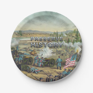ABH Civil War Battlefield Preservation Paper Plates