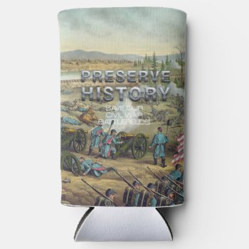Abh Civil War Battlefield Preservation Seltzer Can Cooler by teepossible at Zazzle