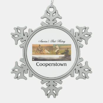 Abh Cooperstown Snowflake Pewter Christmas Ornament by teepossible at Zazzle