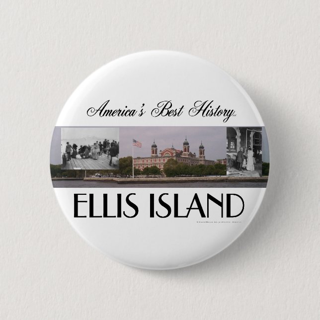 ABH Ellis Island Pinback Button (Front)