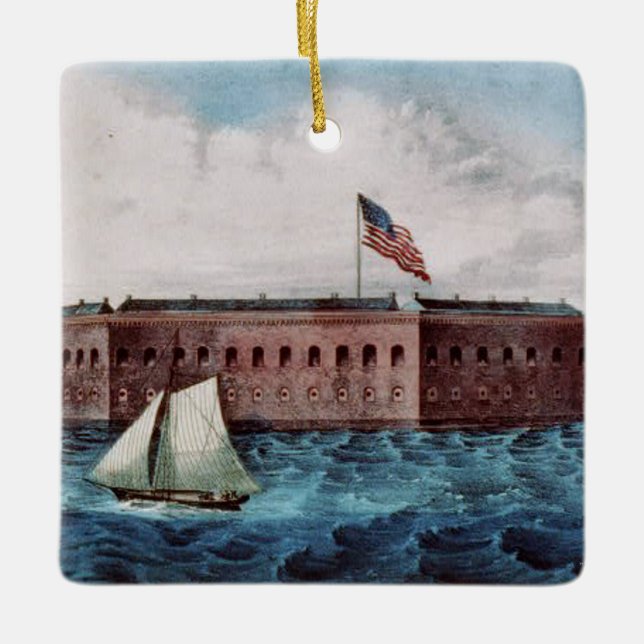 ABH Fort Sumter Ceramic Ornament (Front)