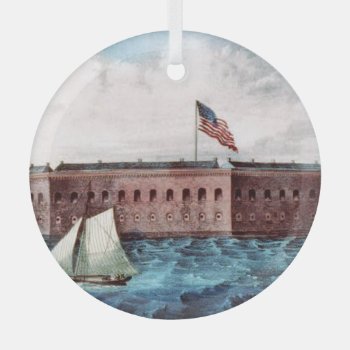Abh Fort Sumter Glass Ornament by teepossible at Zazzle