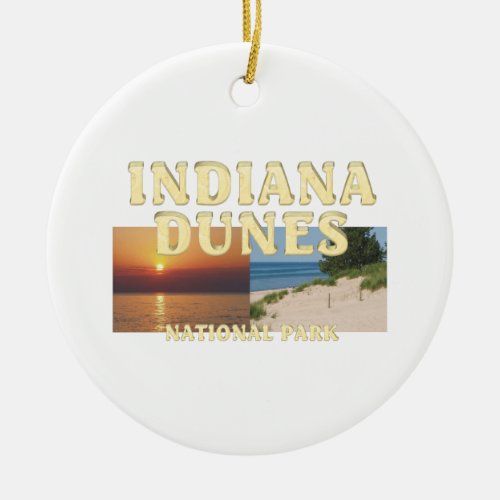 ABH Indiana Dunes Ceramic Ornament