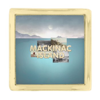 Abh Mackinac Island Gold Finish Lapel Pin by teepossible at Zazzle