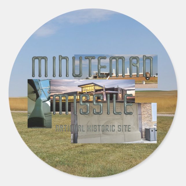 ABH Minuteman Missile Classic Round Sticker (Front)