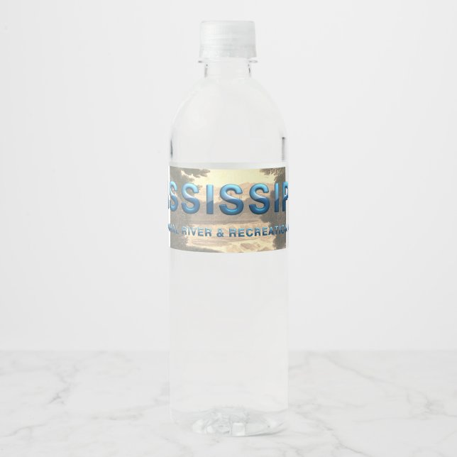 ABH Mississippi National River Water Bottle Label (Front)
