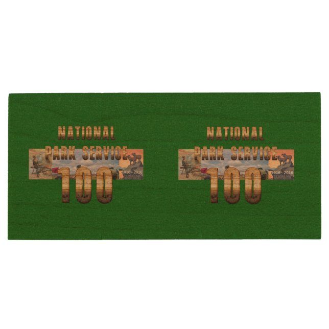 ABH National Park 100 Wood Flash Drive (Back)
