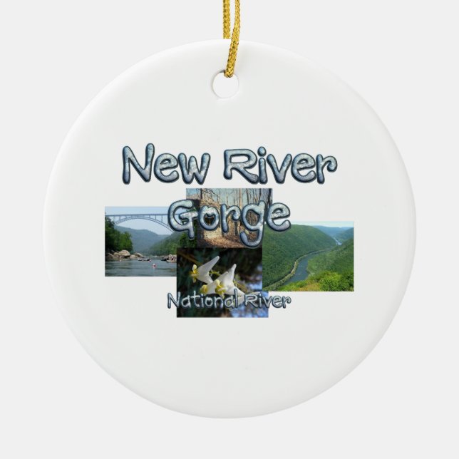 ABH New River Gorge Ceramic Ornament (Front)