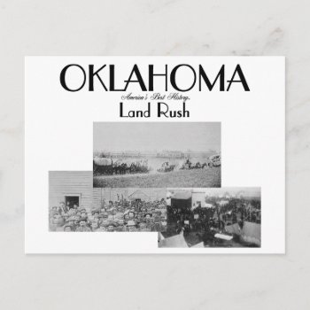 Abh Oklahoma Land Rush Postcard by teepossible at Zazzle