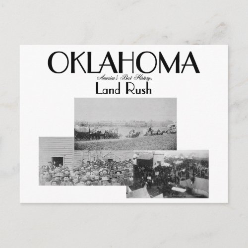 ABH Oklahoma Land Rush Postcard