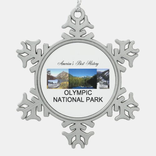 ABH Olympic NP Snowflake Pewter Christmas Ornament