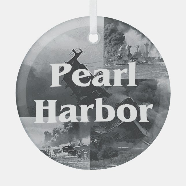 ABH Pearl Harbor Glass Ornament (Front)
