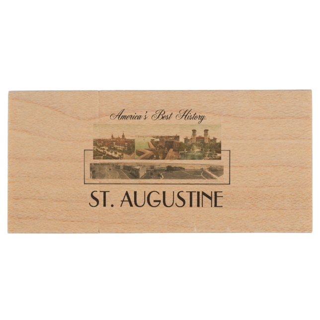 ABH St. Augustine Wood Flash Drive (Back)