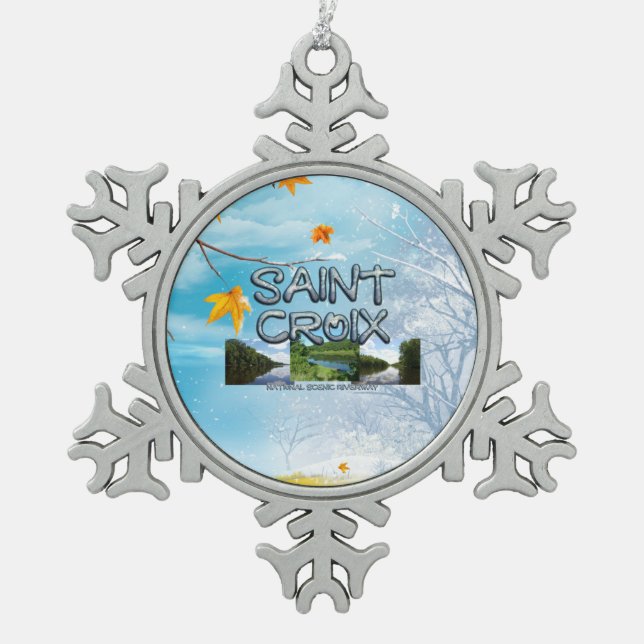 ABH St. Croix NR Snowflake Pewter Christmas Ornament (Front)