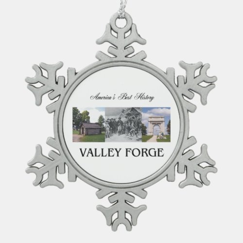 ABH Valley Forge Snowflake Pewter Christmas Ornament