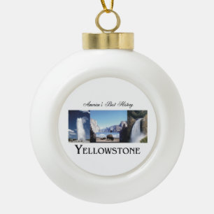 ABH Yellowstone Ceramic Ball Christmas Ornament