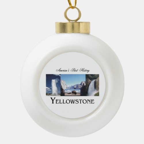 ABH Yellowstone Ceramic Ball Christmas Ornament