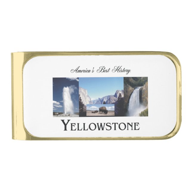 ABH Yellowstone Gold Finish Money Clip (Front)