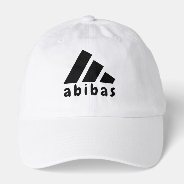 Abibas - ADIDAS Parody Logo Funny Gag Gift Hat (Front)