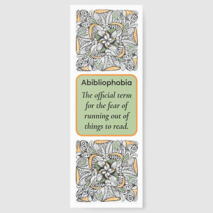 Abibliophobia Book Lover Gift Bookmark with Name