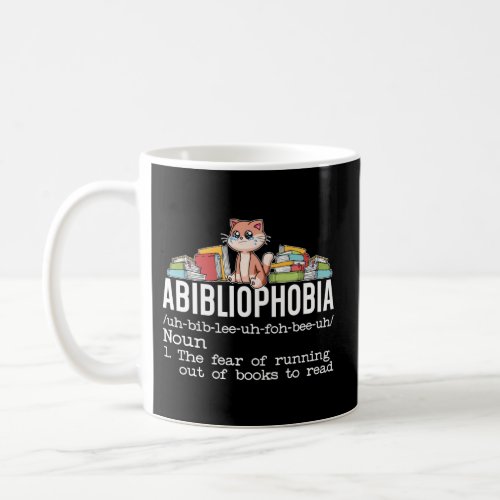 Abibliophobia Definitio For A Book Bookworm Coffee Mug