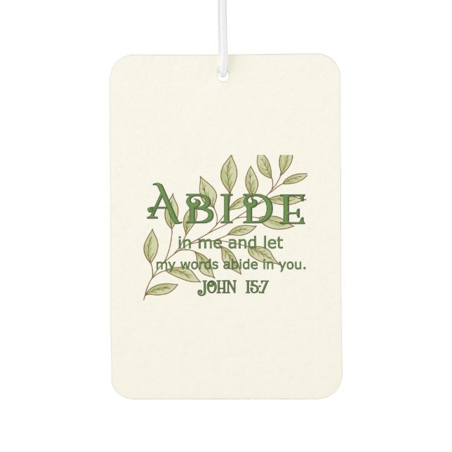 Abide In Me Air Freshener (Front)